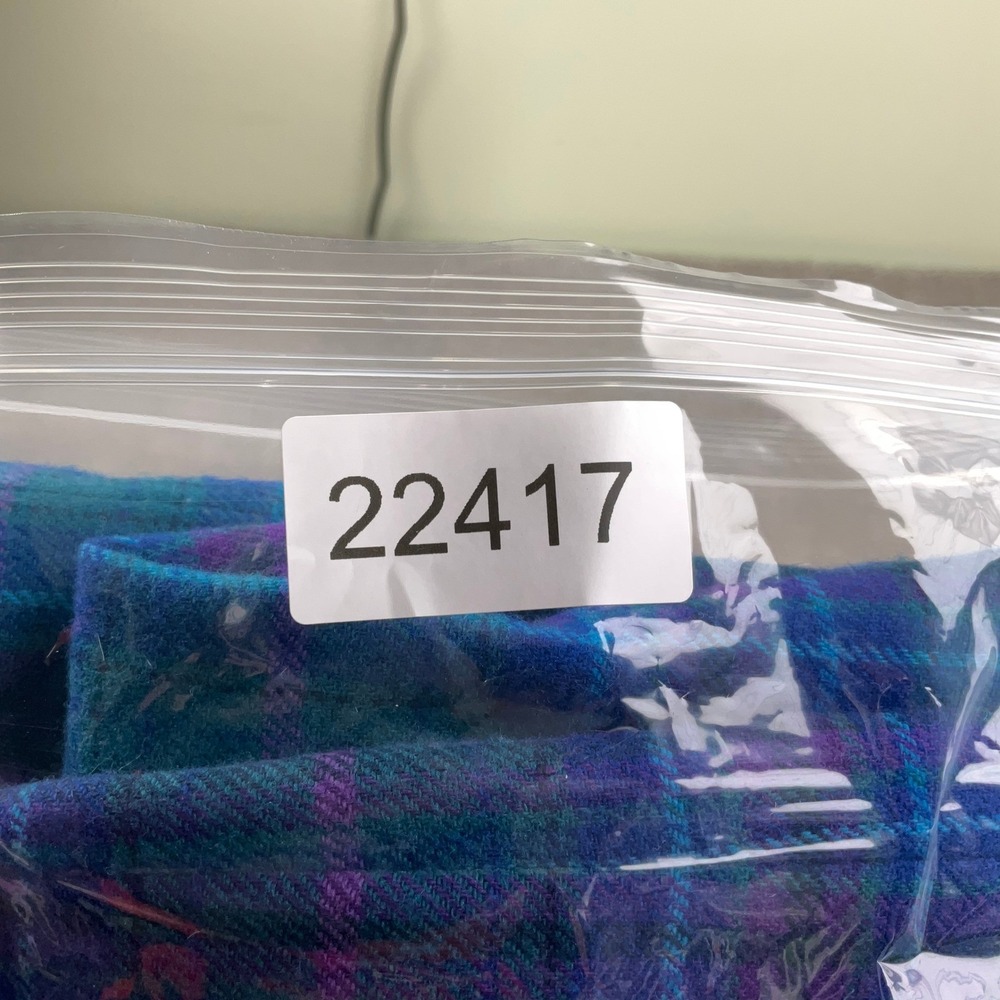 Pendleton Skirt Women 12 Teal Purple Plaid Classic Lined Midi Wool USA VTG - Picture 7 of 7